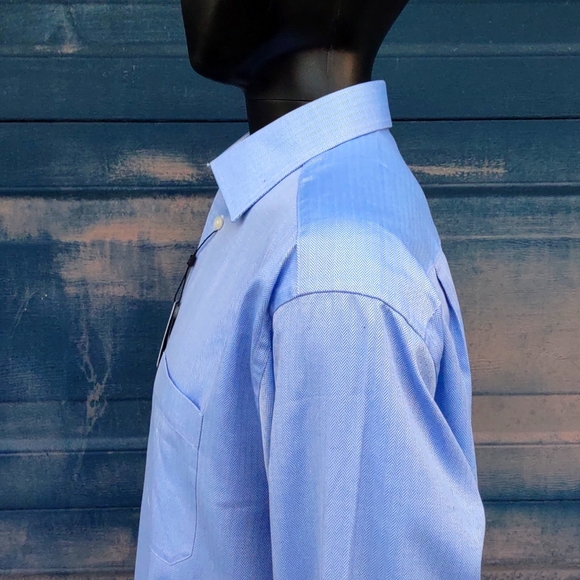 Paul Betenly Men's Classic Fit Lt. Blue Luxury dDess Shirt - Picture 7 of 17